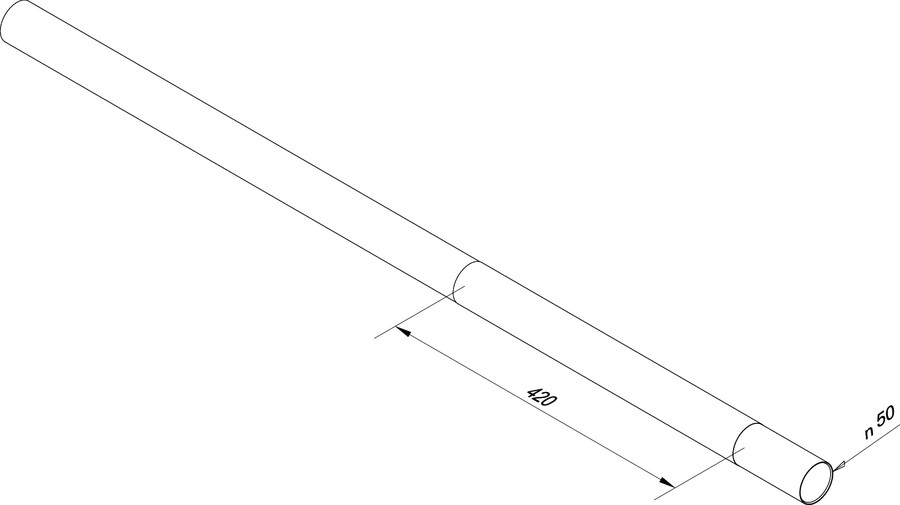 Rury osłonowe piaskowane 50x1200